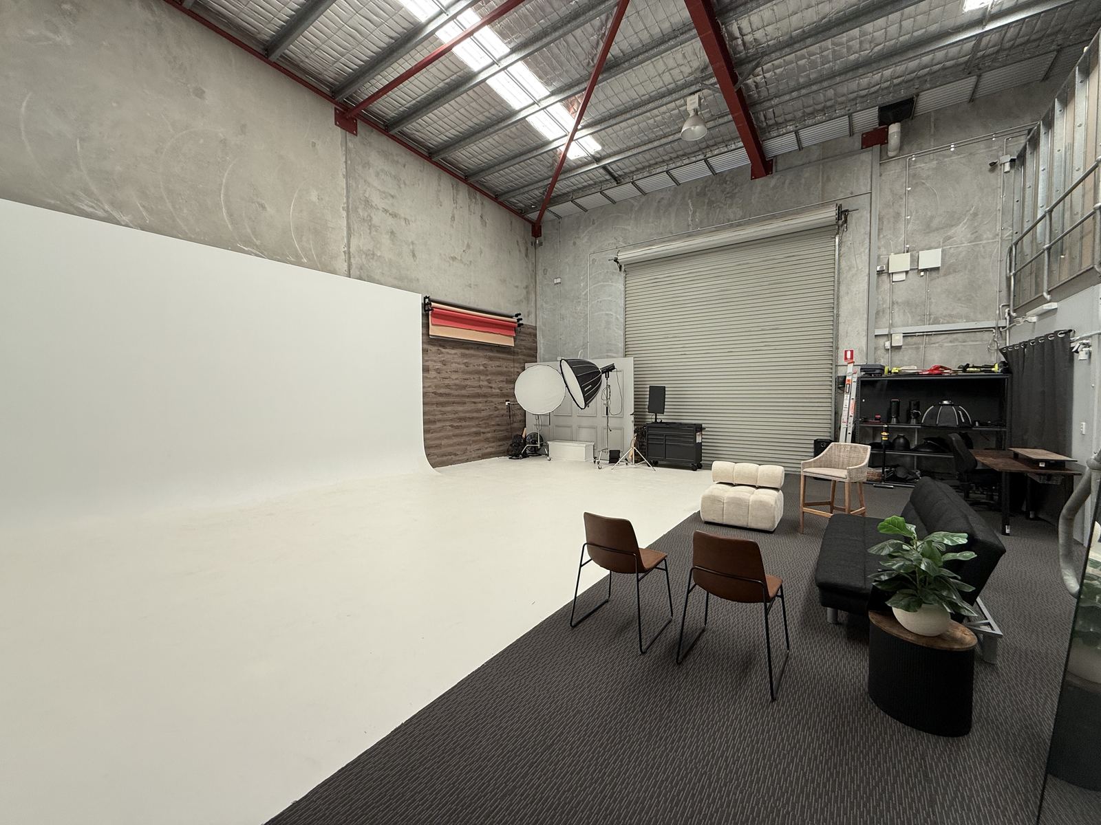 Inside the studio building