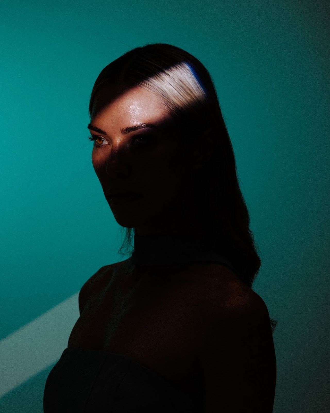 Coloured gel portrait